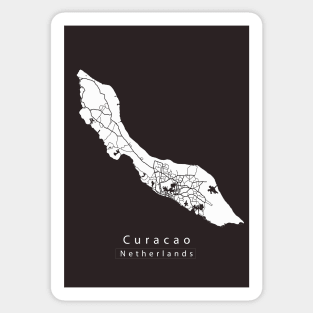 Curacao Netherlands Island Map Sticker